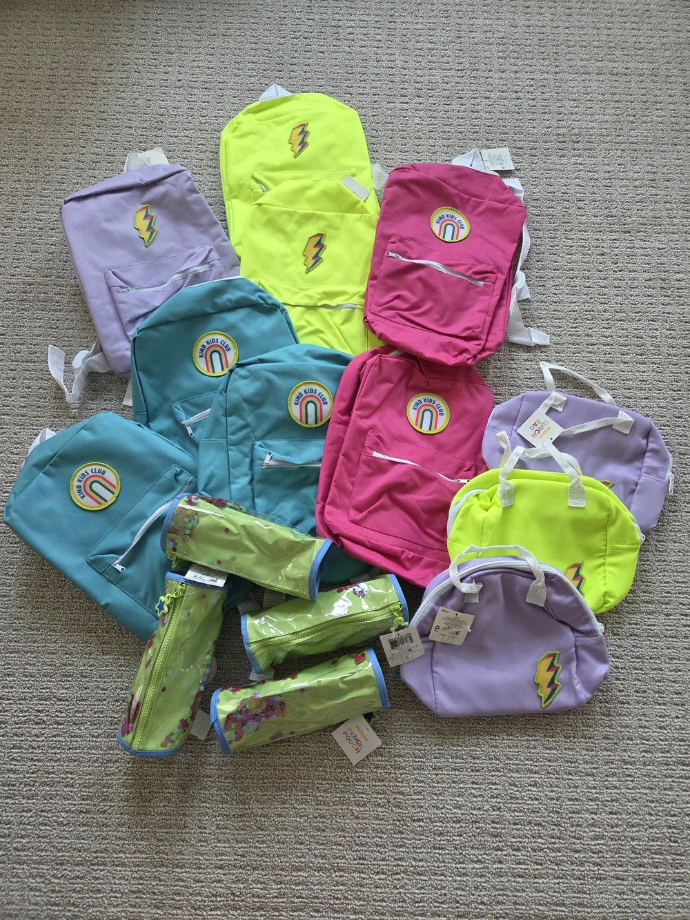 Kind Kids Club Backpack, Lunch Bag, and Pencil Pouch Bundle